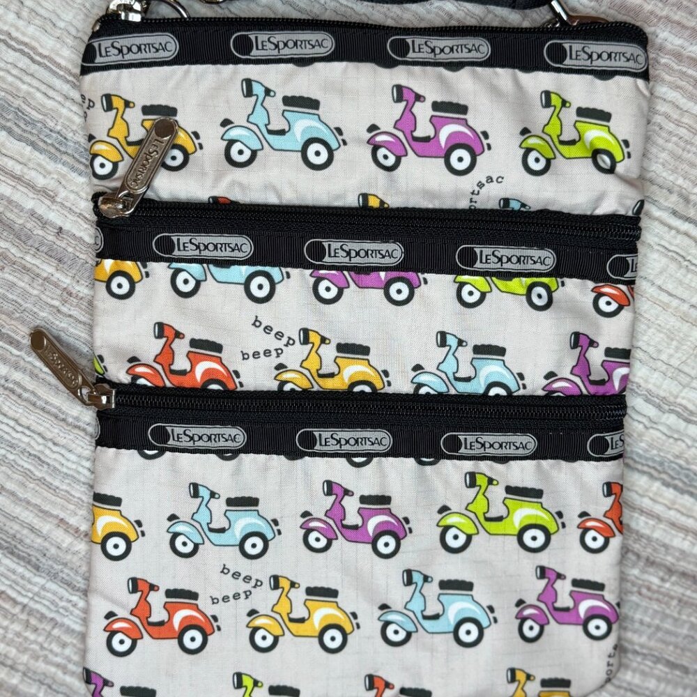 LeSportsac Crossbody Three-Zip Kayse - Scooter / Vespa - Picture 2 of 10